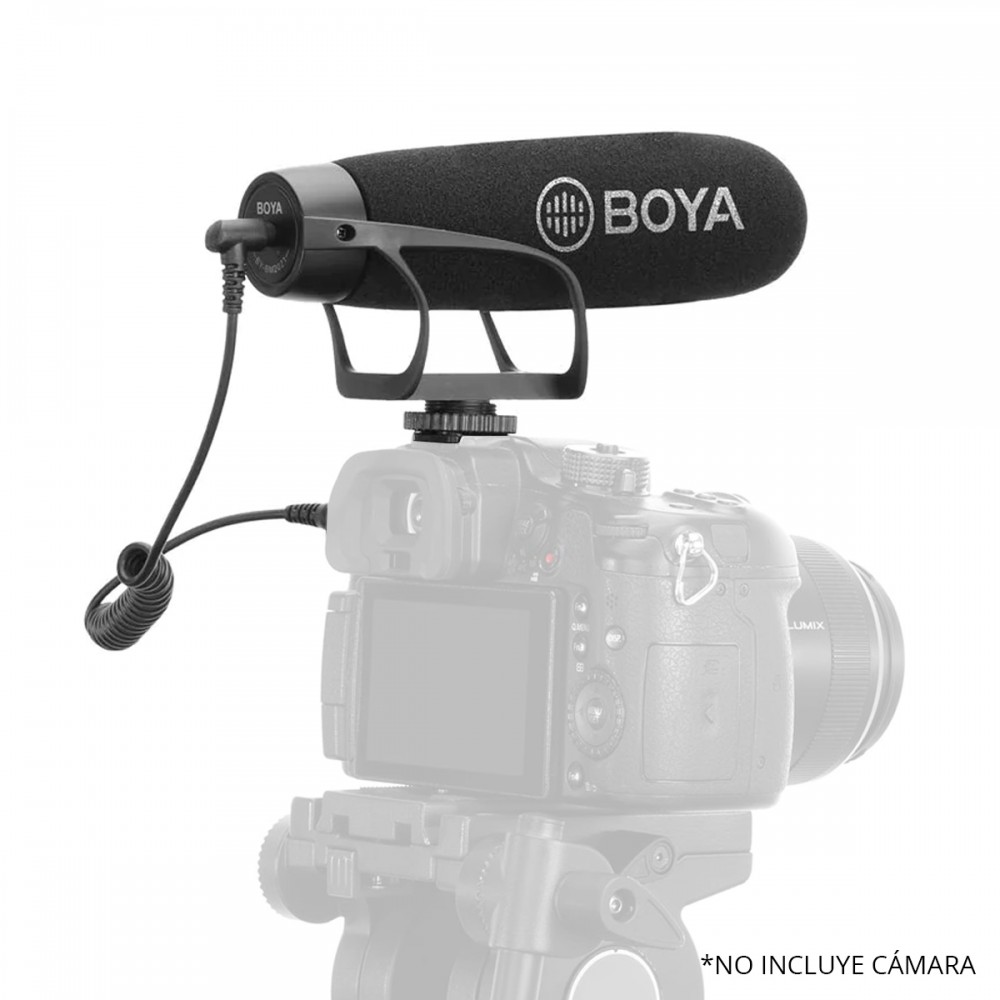 BOYA Micrófono Lavalier inalámbrico para PC con cámara, micrófono de  escopeta en cámara con soporte de choque, micrófono inalámbrico de solapa  de 2.4