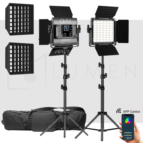 Kit GVM 800D-RGB Luces LED Profesionales