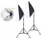 Kit Softbox 5500K 900W Iluminacion continua Tripode Bombillo