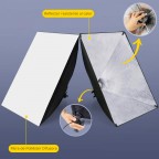 Kit Softbox 5500K 900W Iluminacion continua Tripode Bombillo