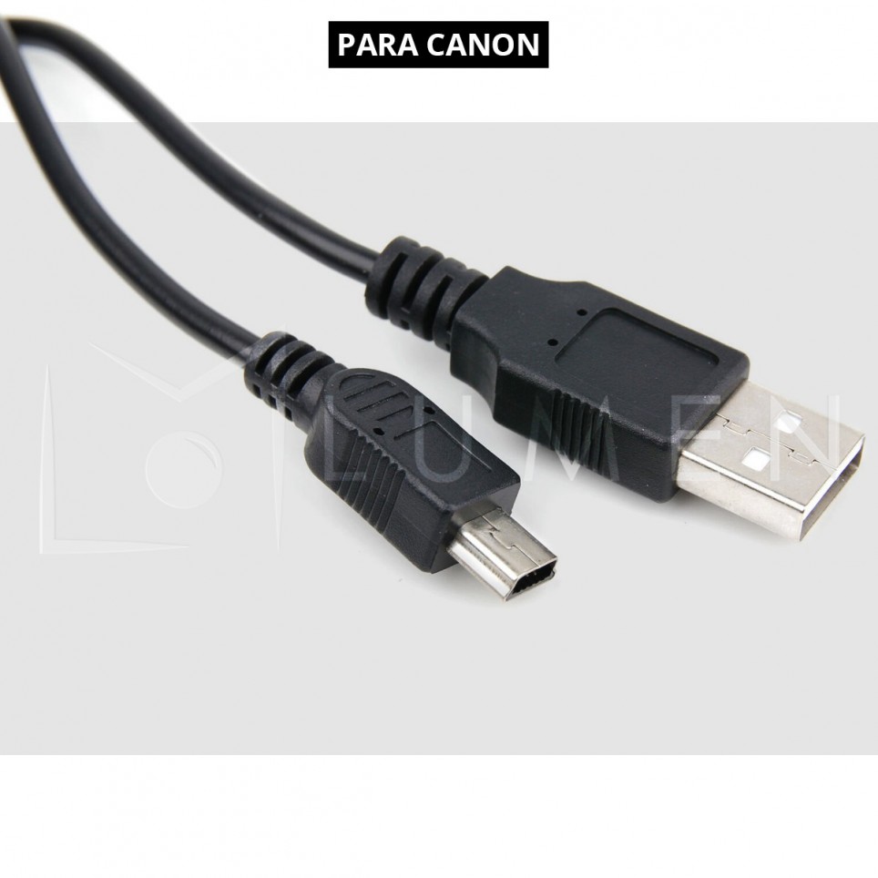 Cámara USB Cable de imagen de imagen de sincronización de transferencia de datos de plomo para Canon PowerShot SD600 