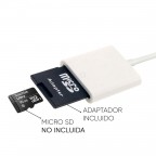 Lector Inteligente de Memoria Sd y Micro SD para iPhone iPad Lightning RDA2