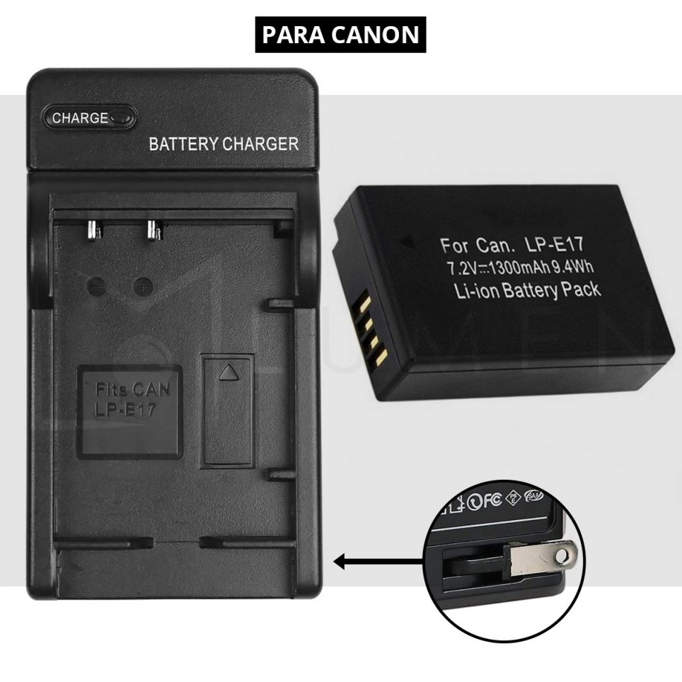 Cargador + Bateria Lp-E17 para Canon T6i  X8i 8000D