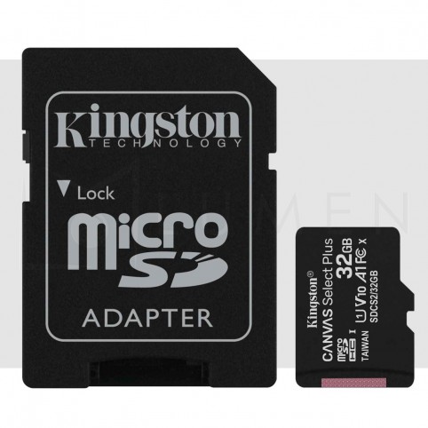 32GB Memoria MicroSD Kingston Clase 10 100MB/s con Adaptador