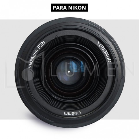 Lente Yongnuo 35mm F2n para Camara Nikon 