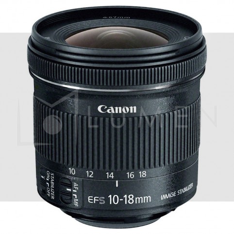 Lente Canon EF-S 10-18mm F/4.5-5.6 IS STM Negro
