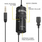 BOYA BY-M1 Pro Microfono de Solapa Omnidireccional Lavalier