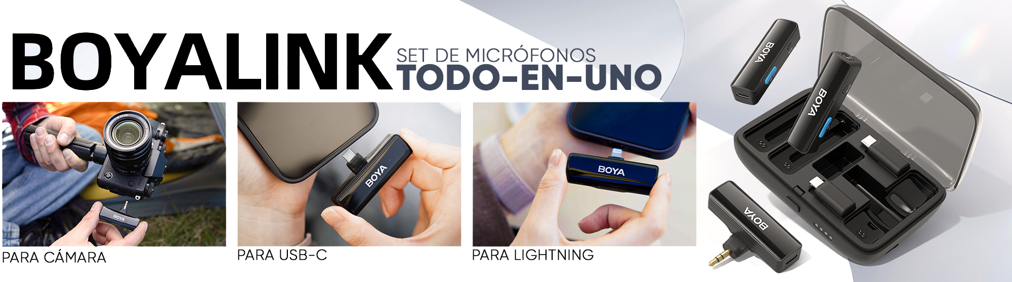 Microfonos Inalambricos para Camara y Celular BOYALINK